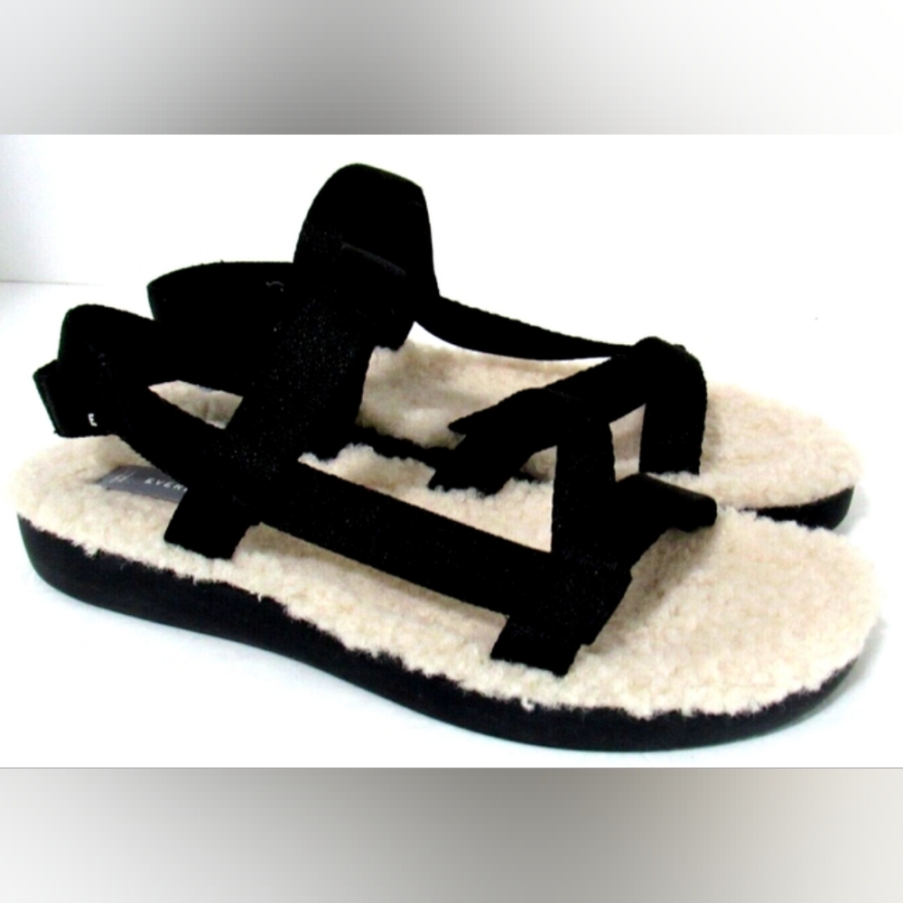 Everlane "The Renew Faux Fur Teddy Sport Sandals"- size 5